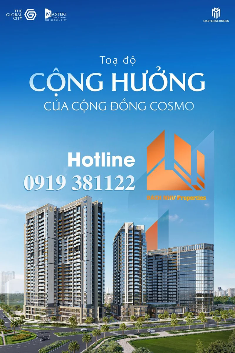Masteri Cosmo Central tọa độ cộng hưởng All-in-One tại The Global City - Bách Như Properties