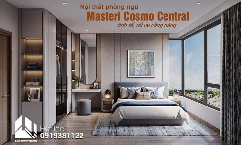 Thiết kế căn hộ Masteri Cosmo Central - Phòng ngủ - Bách Như Properties
