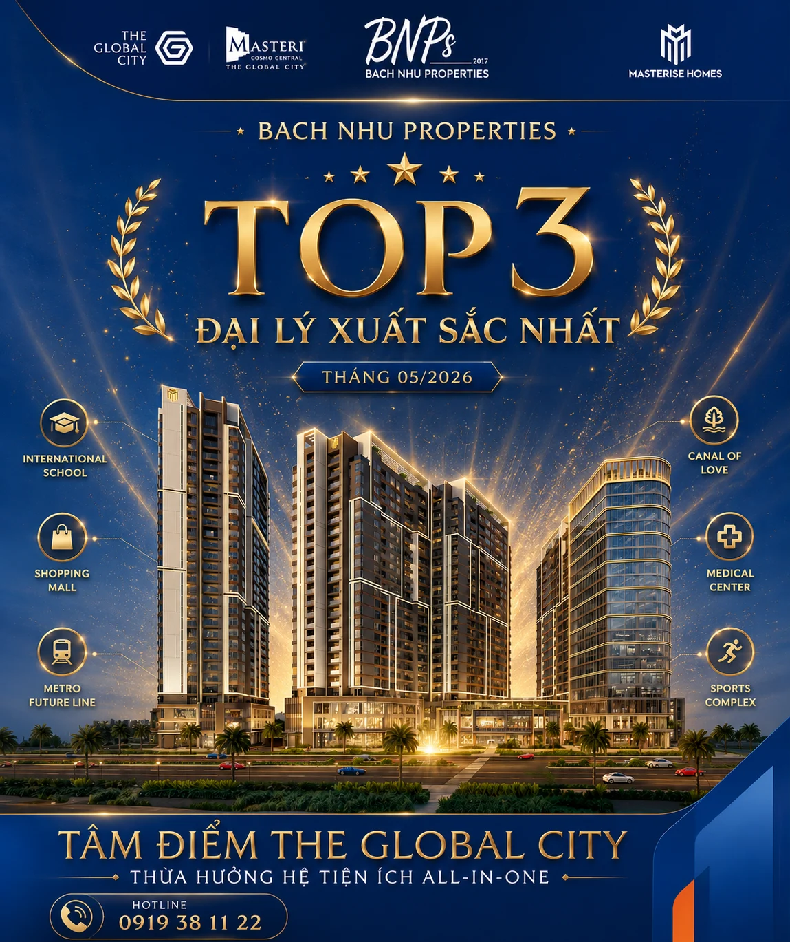 Đại lý xuất sắc Masteri Cosmo Central T52026 Bách Như Properties bứt phá vinh quang